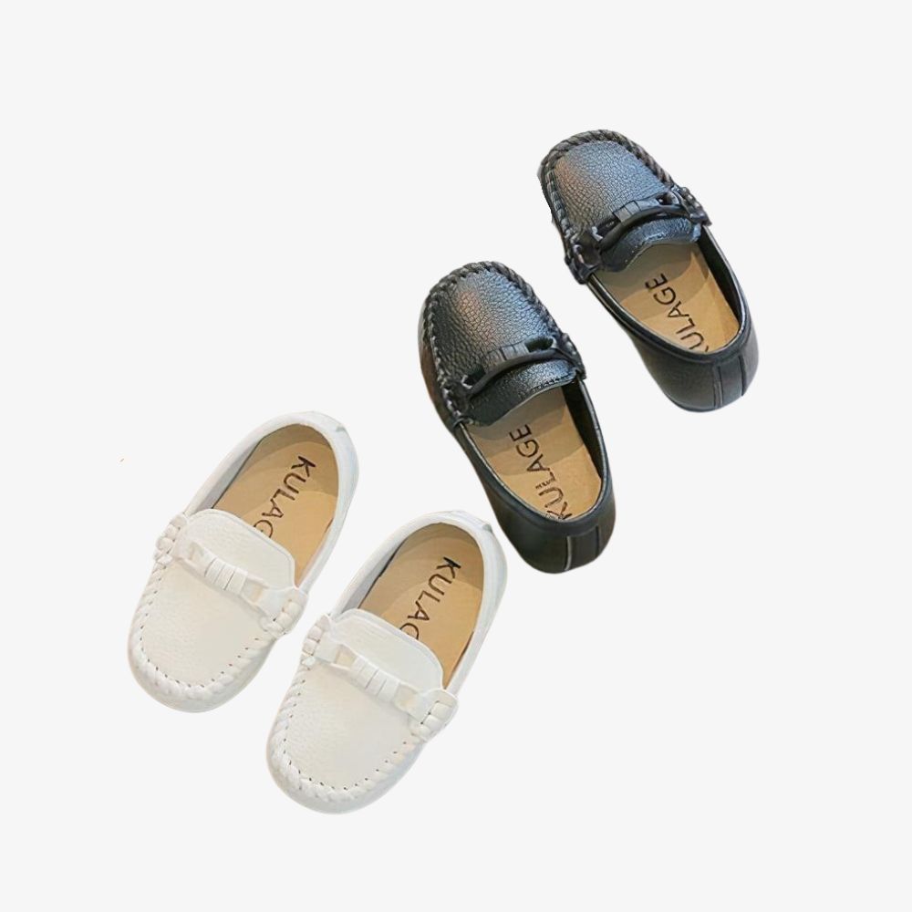 Soepele casual leren mocassins voor jongens