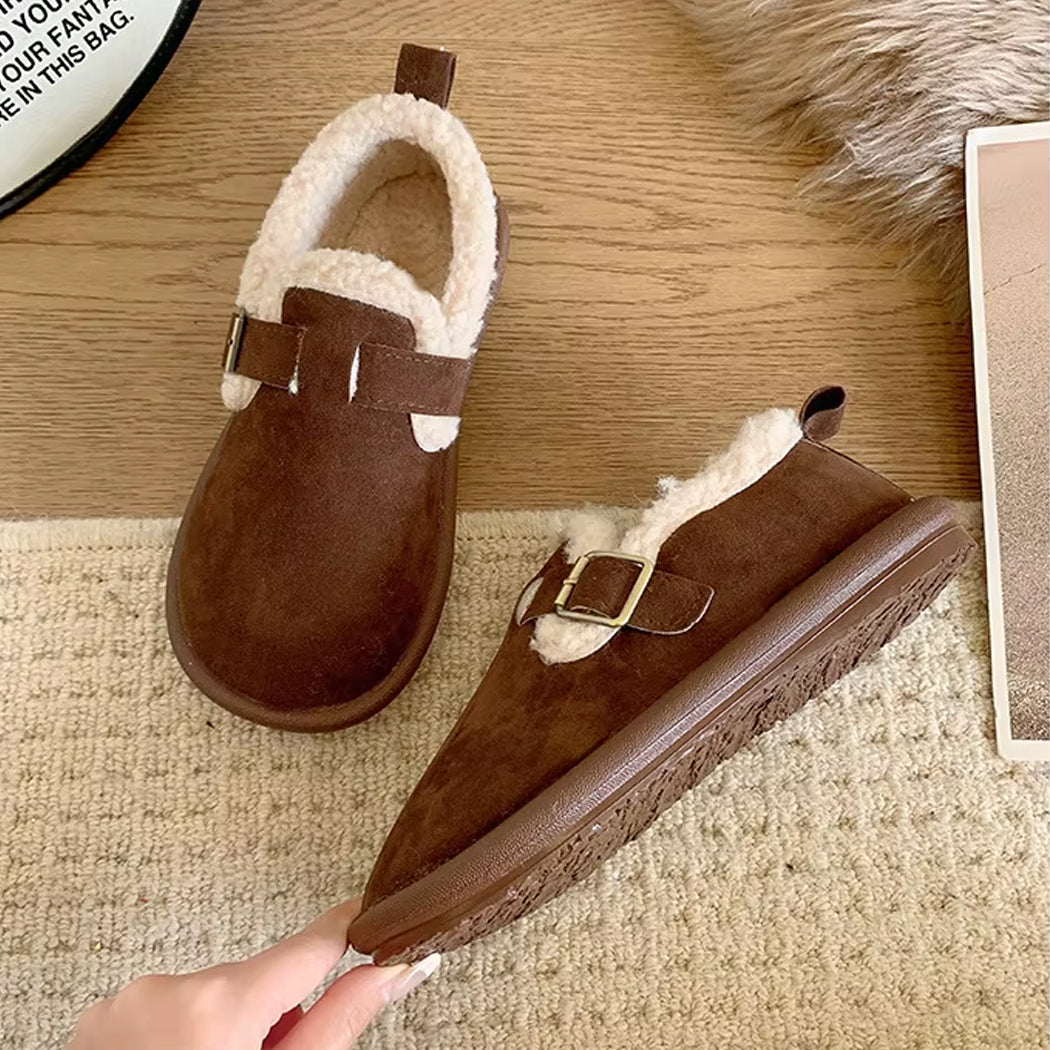 Gevoerde gesloten clog loafer voor dames