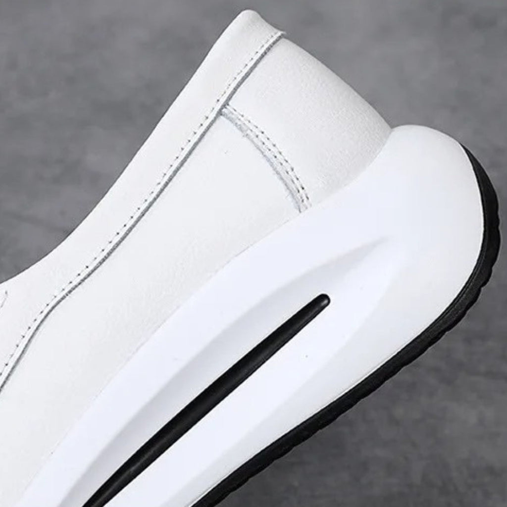 Loafers met dikke zool voor dames van synthetisch leer