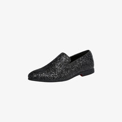 Bruiloft loafers met glitters voor heren, Zwart