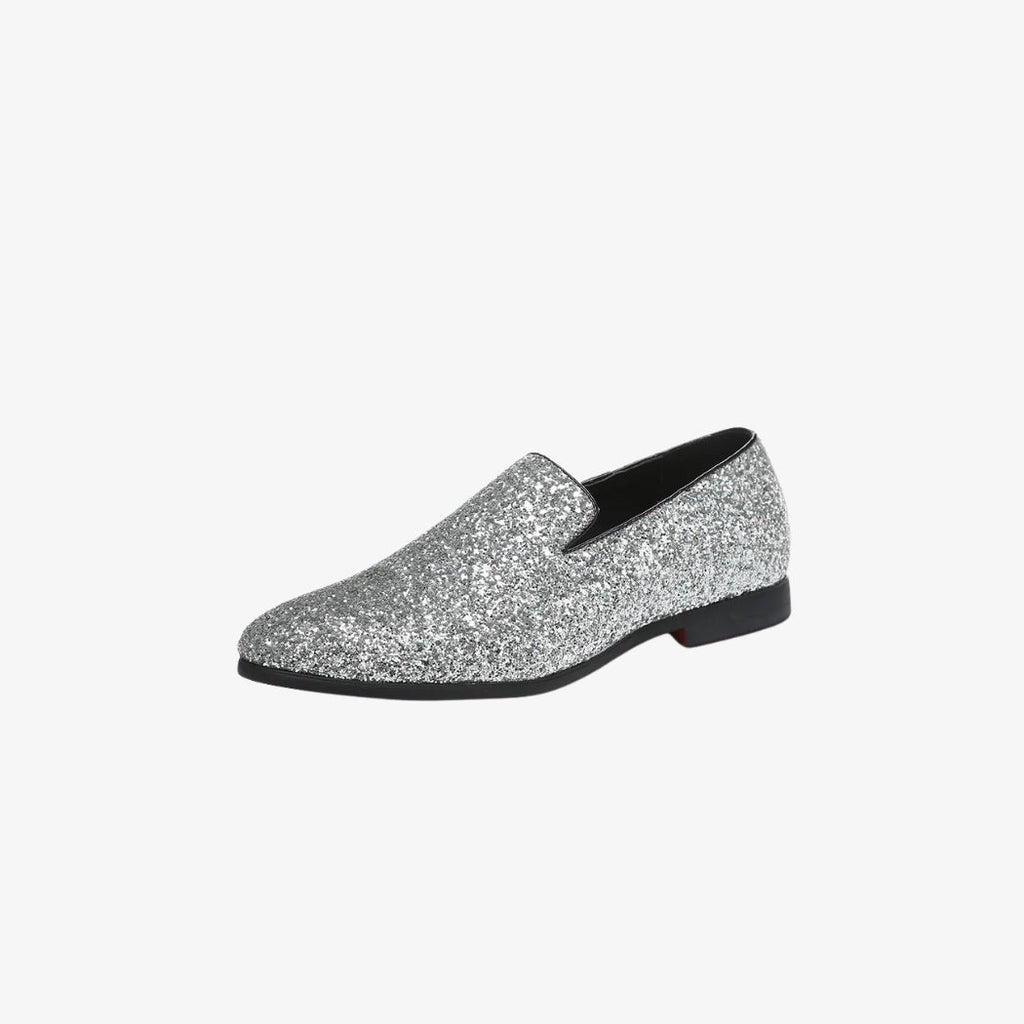 Bruiloft loafers met glitters voor heren
