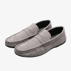 Heren loafers van synthetisch suède in Penny Loafer-stijl, Grijze