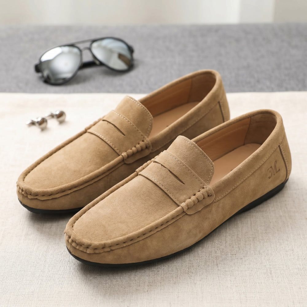 Heren loafers van synthetisch suède in Penny Loafer-stijl