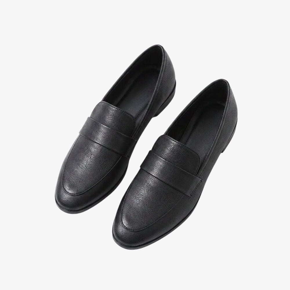 Minimalistische loafers voor dames van synthetisch leer