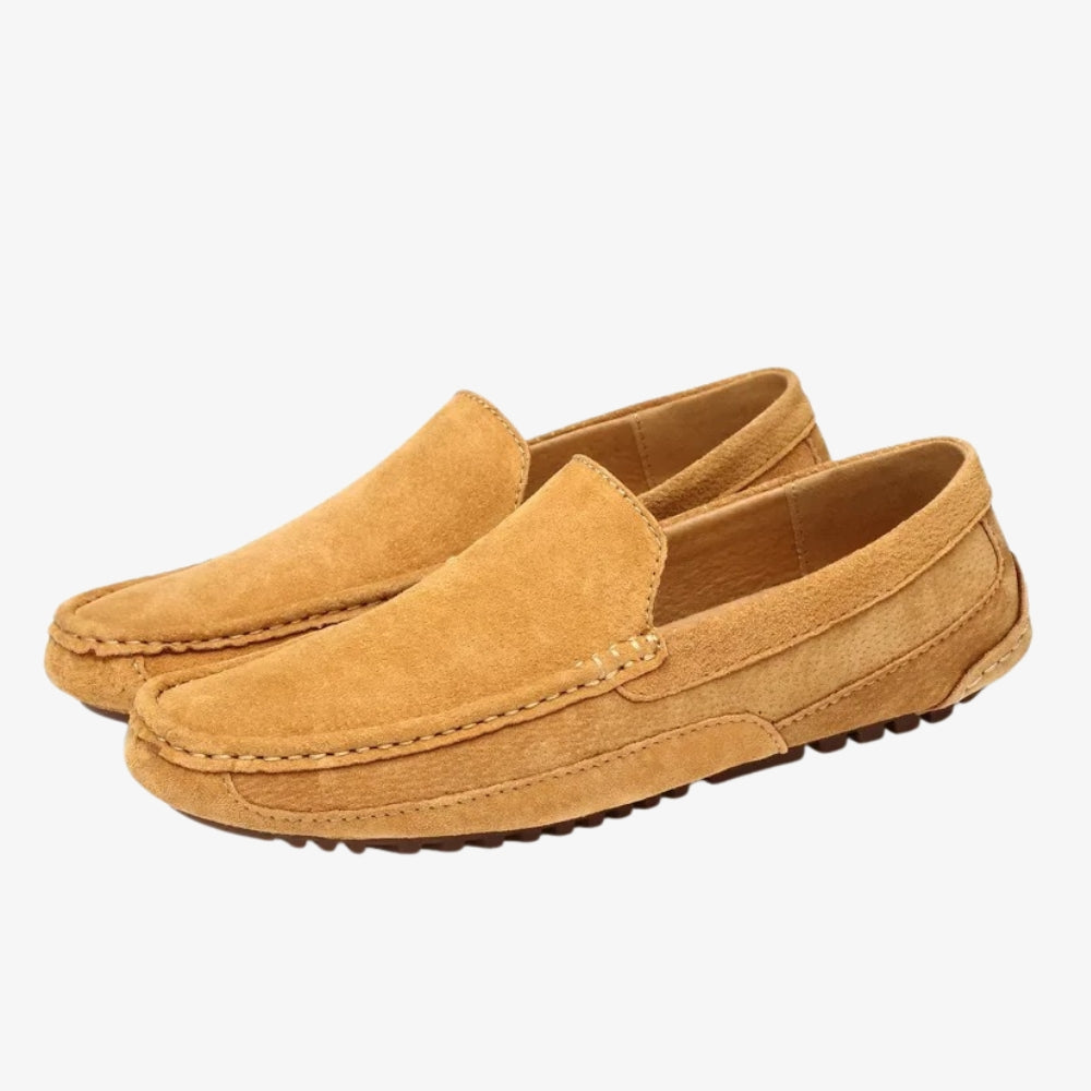 Genaaide loafer van suèdeleer voor heren