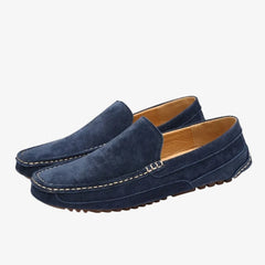 Genaaide loafer van suèdeleer voor heren, Blauw