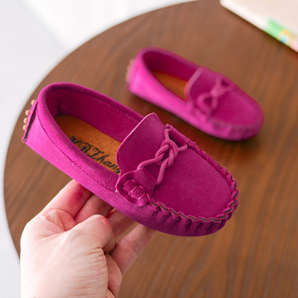 Zachte suède loafers voor jongens
