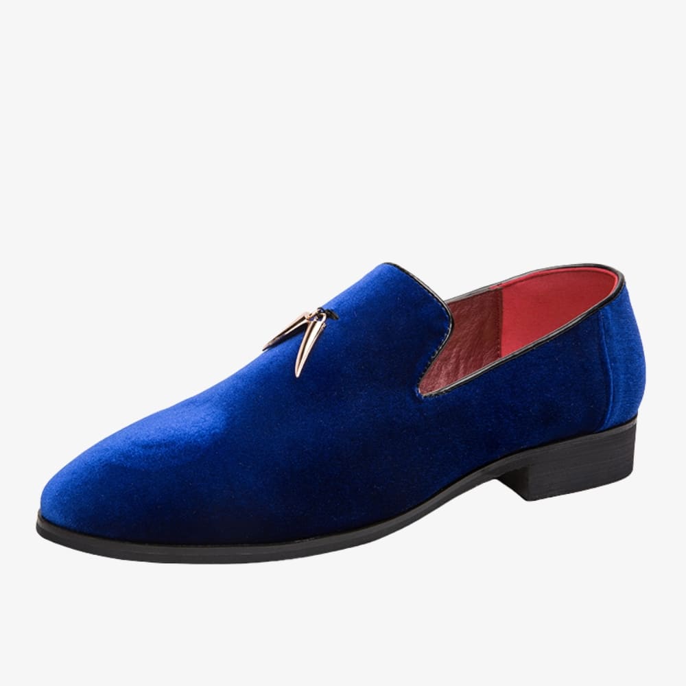 Damesloafers van fluweel met hak