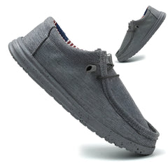 Zomer loafers van stof voor heren, Grijze