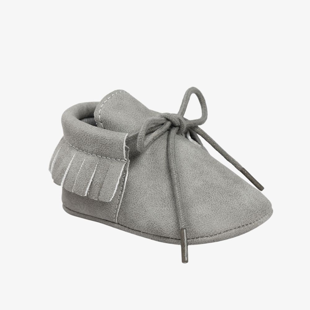 Mocassins met veters en franjes voor baby's