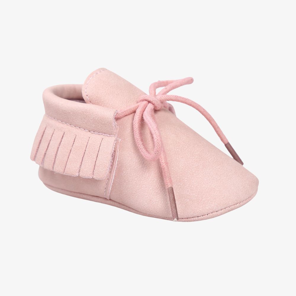Mocassins met veters en franjes voor baby's
