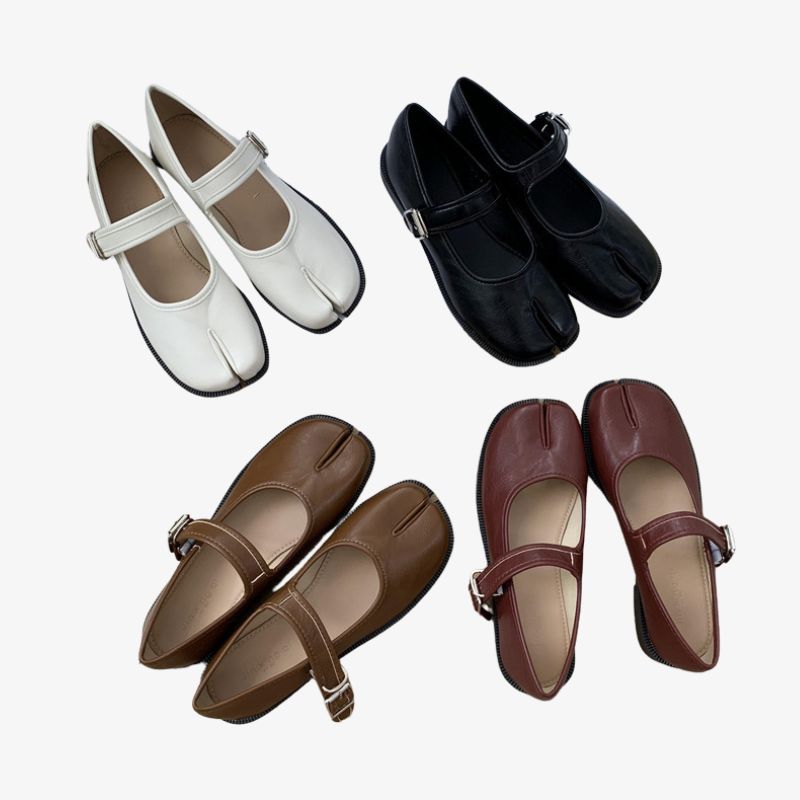 4 paar Mary Jane loafers, in vier kleuren