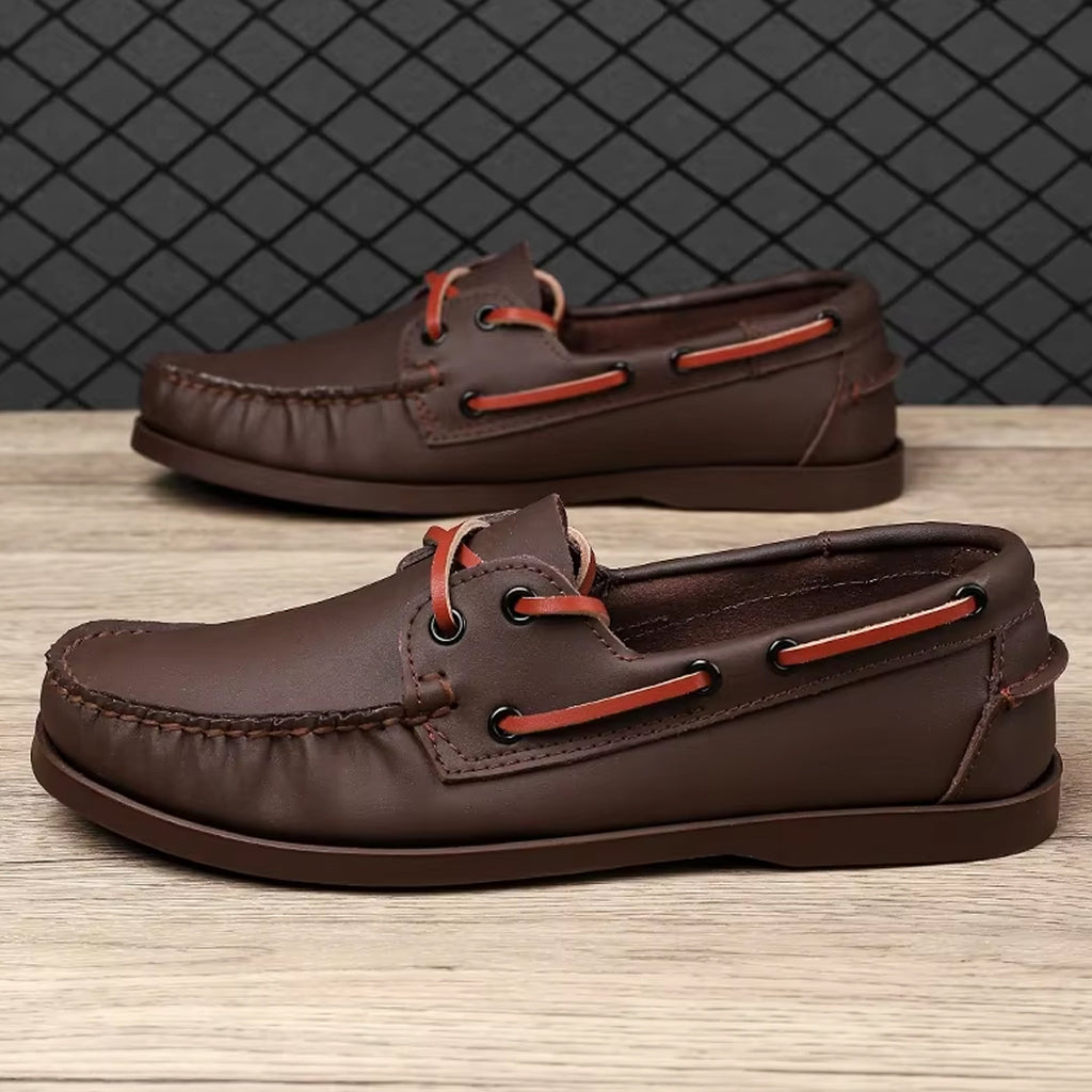 Leren bootschoen loafer voor heren
