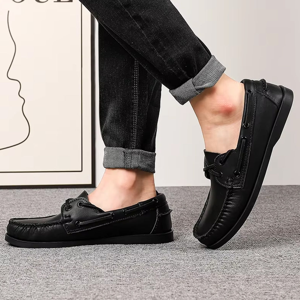 Leren bootschoen loafer voor heren