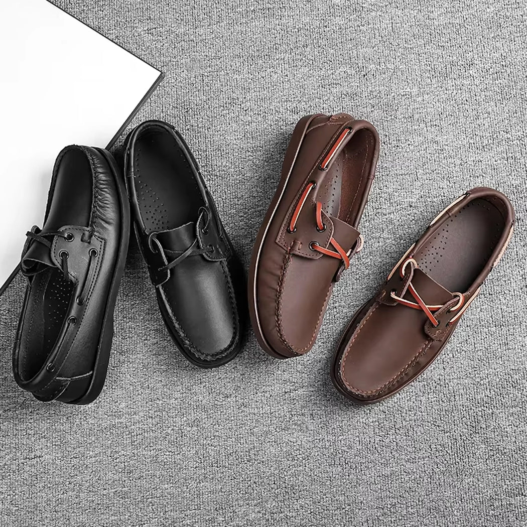 Leren bootschoen loafer voor heren