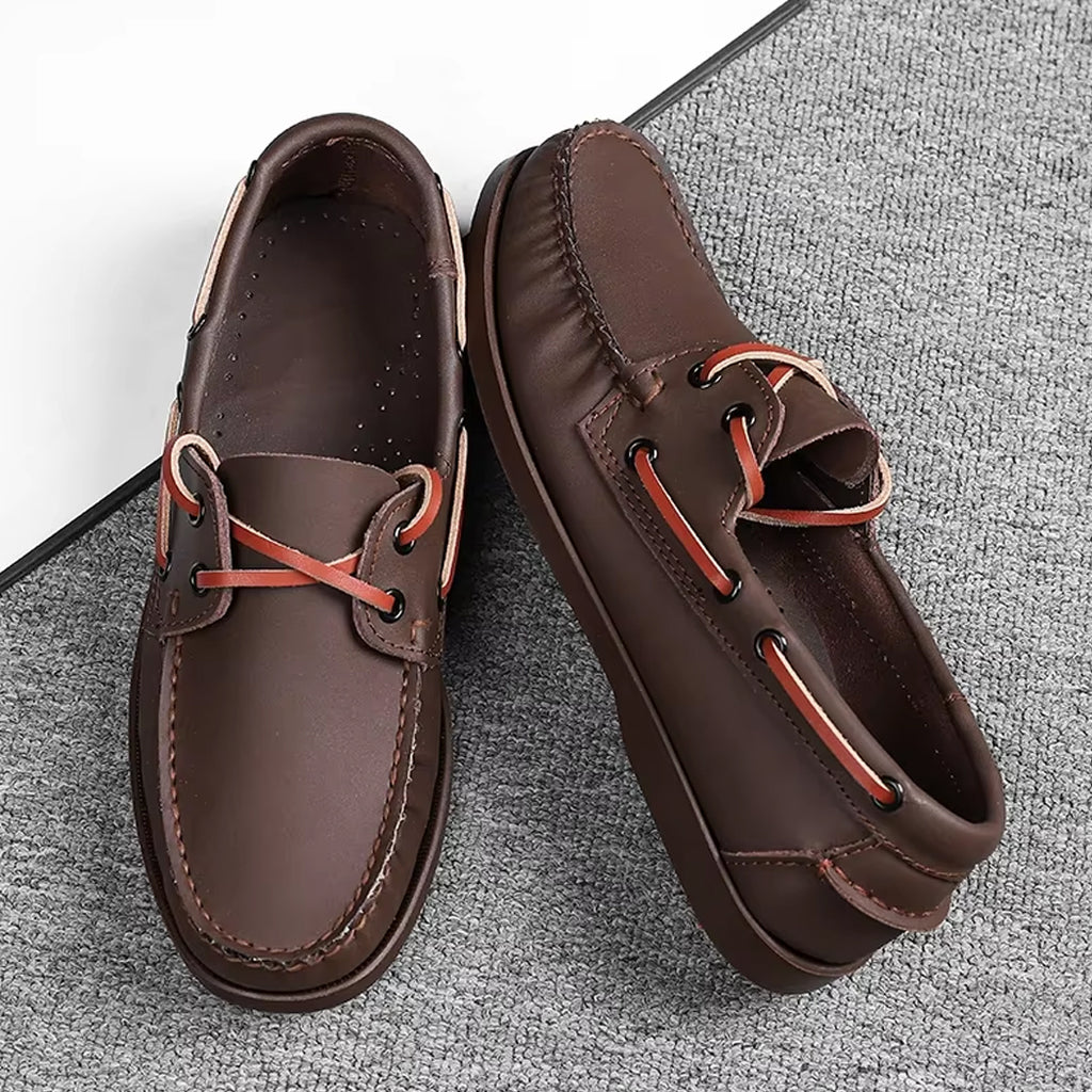 Leren bootschoen loafer voor heren