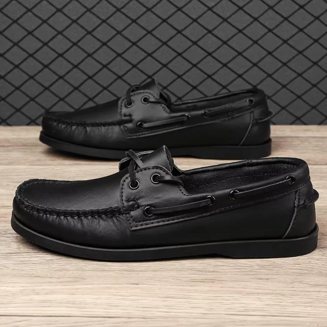 Leren bootschoen loafer voor heren