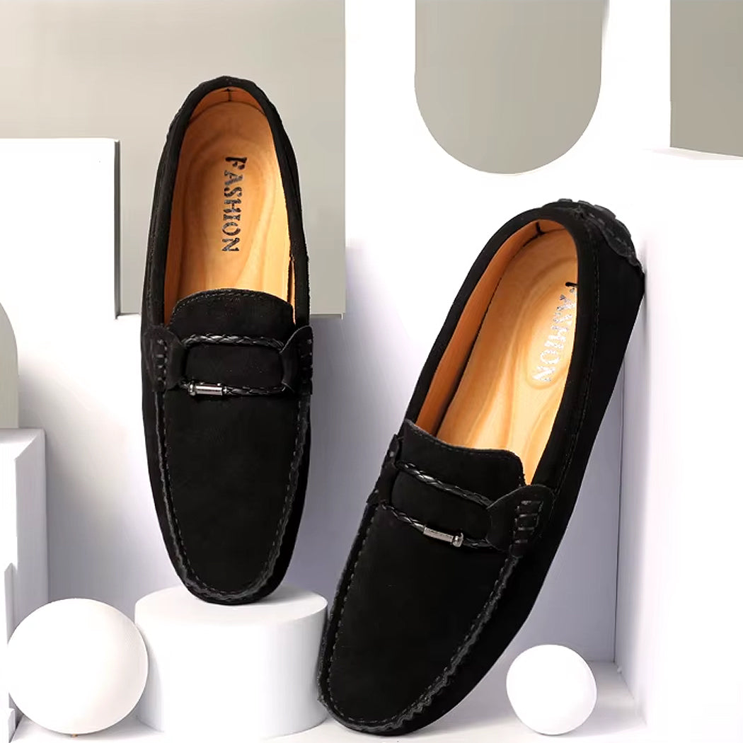 Bootschoen loafer in suède voor heren