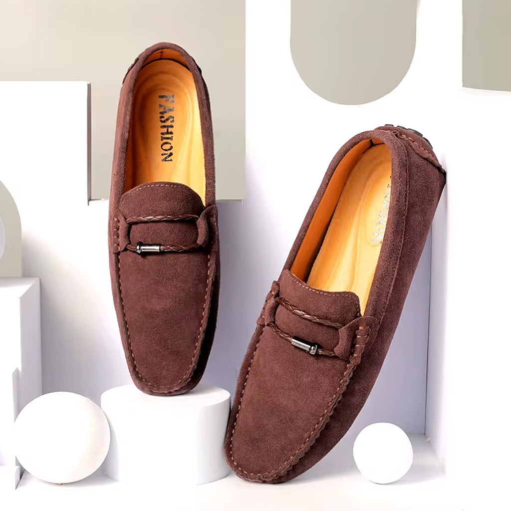 Bootschoen loafer in suède voor heren