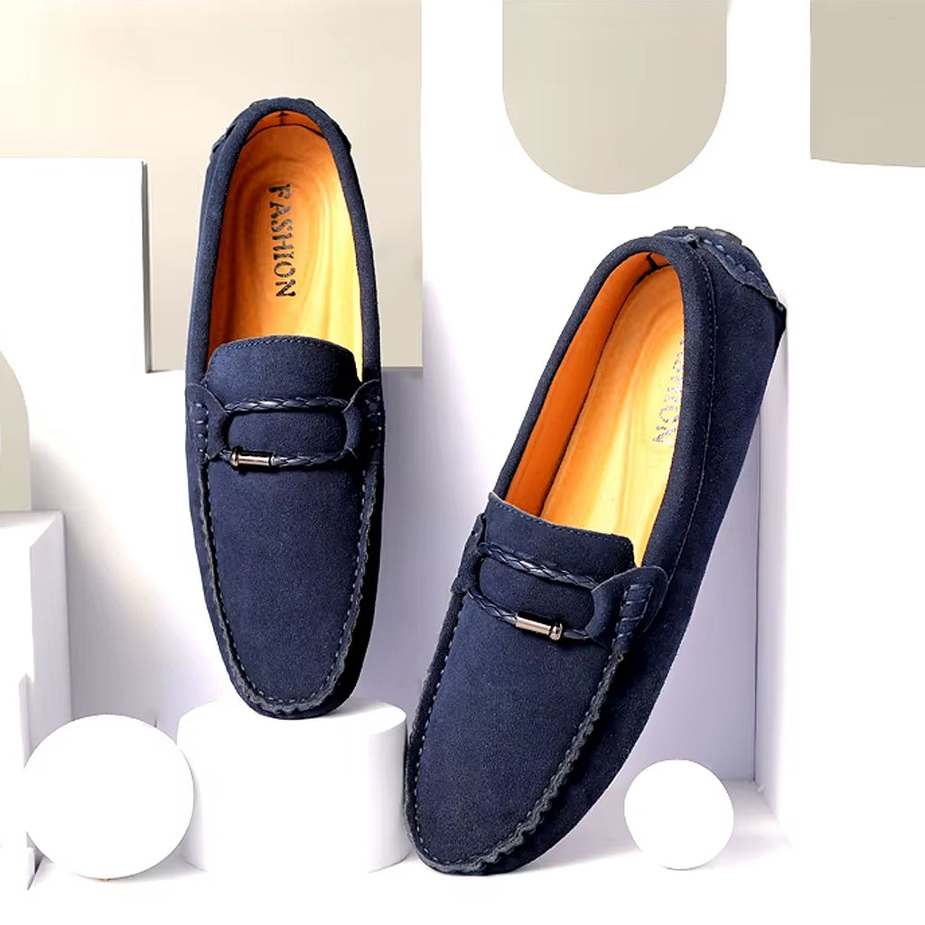 Bootschoen loafer in suède voor heren