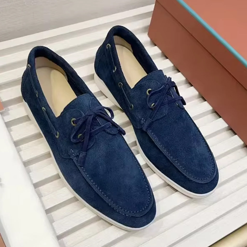Chique bootschoen loafer in suède
