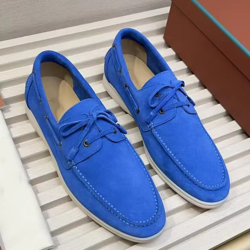 Chique bootschoen loafer in suède