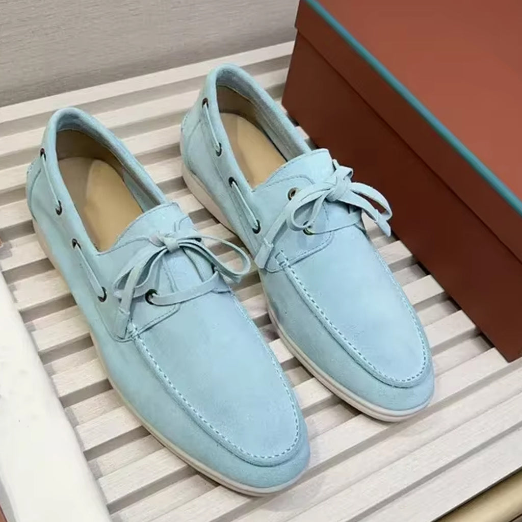Chique bootschoen loafer in suède