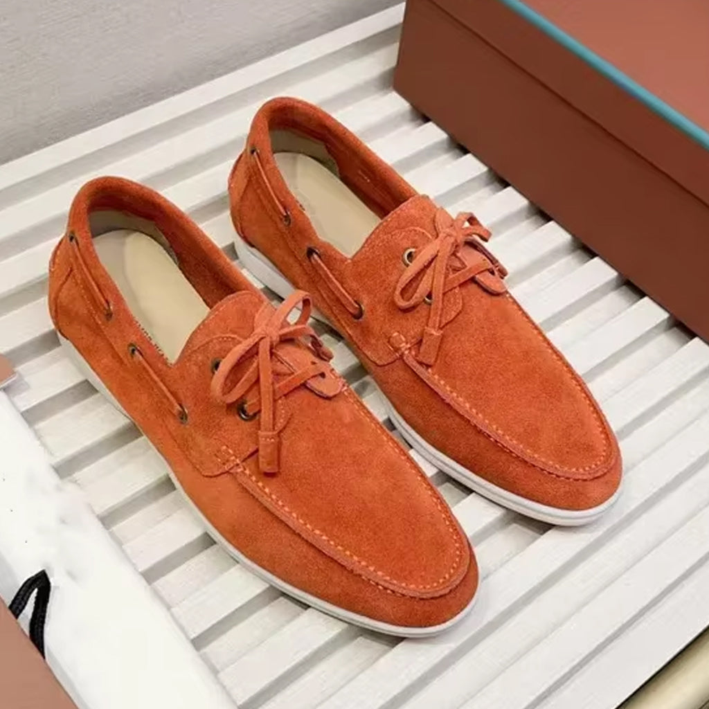 Chique bootschoen loafer in suède