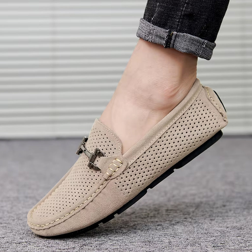 Ademende bootschoen-stijl loafer voor heren