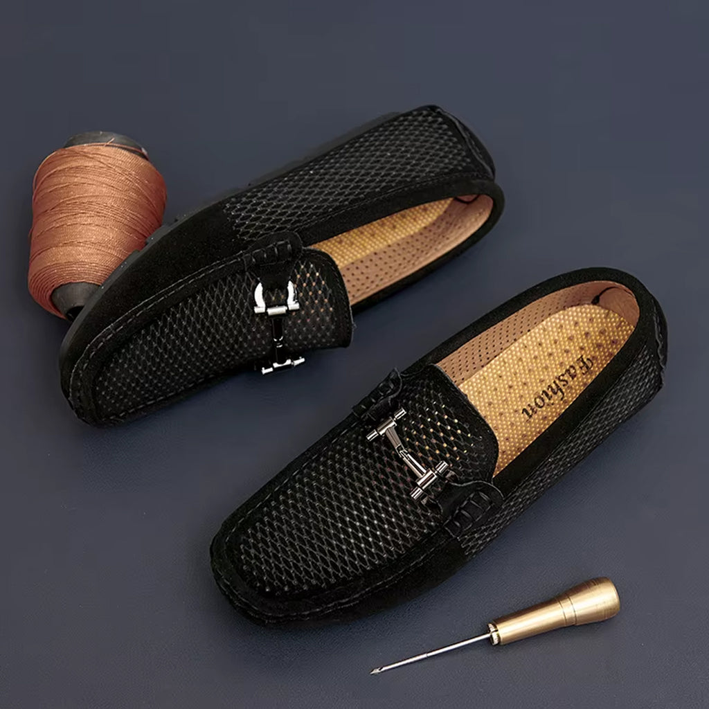 Ademende bootschoen-stijl loafer voor heren