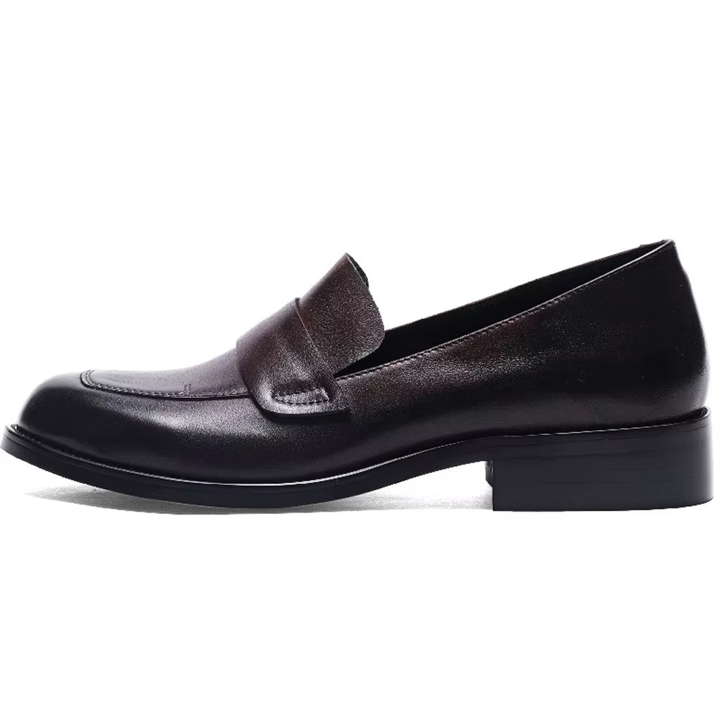 Klassieke elegante leren loafer voor dames