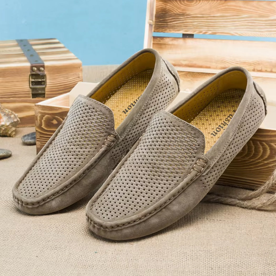 Zomerse suède loafer voor heren