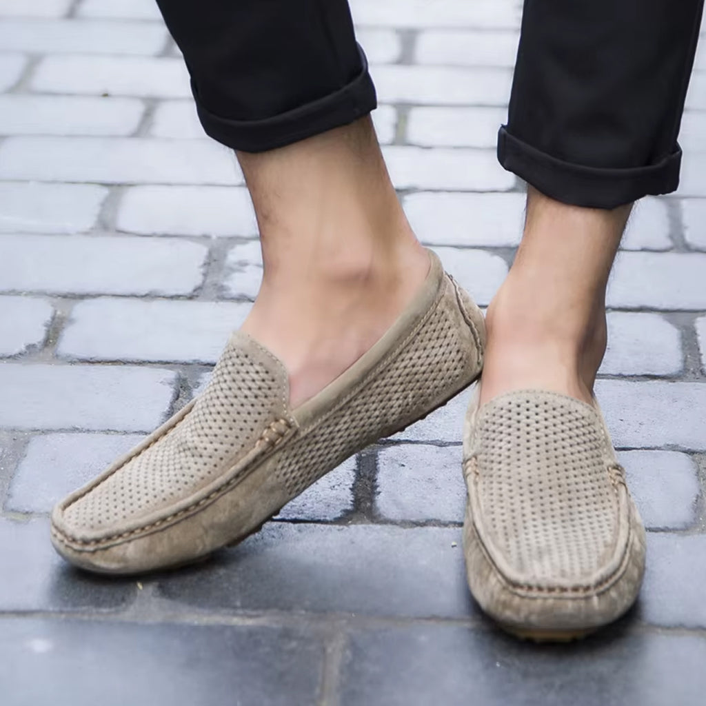 Zomerse suède loafer voor heren