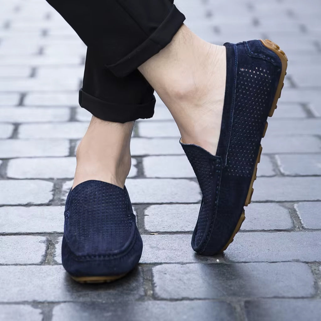 Zomerse suède loafer voor heren