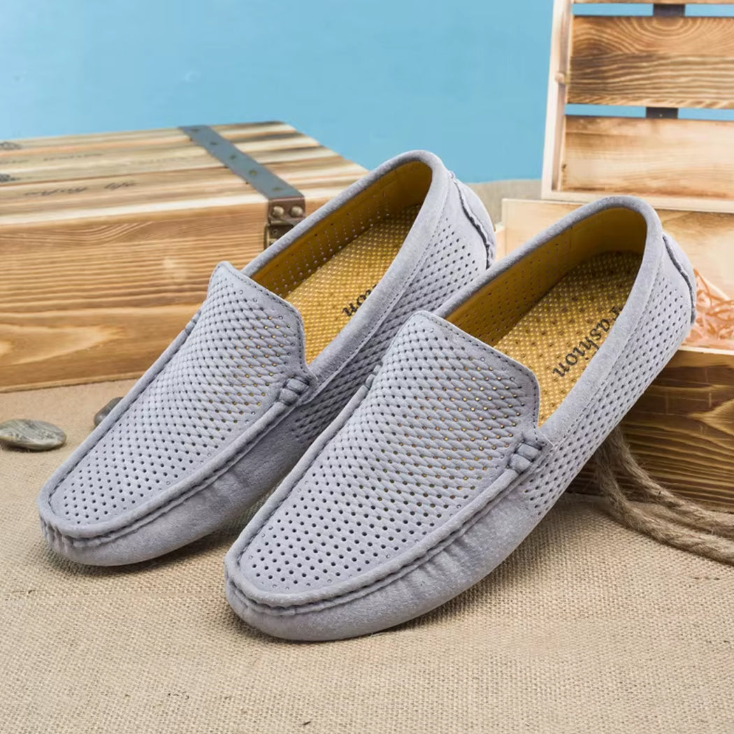 Zomerse suède loafer voor heren