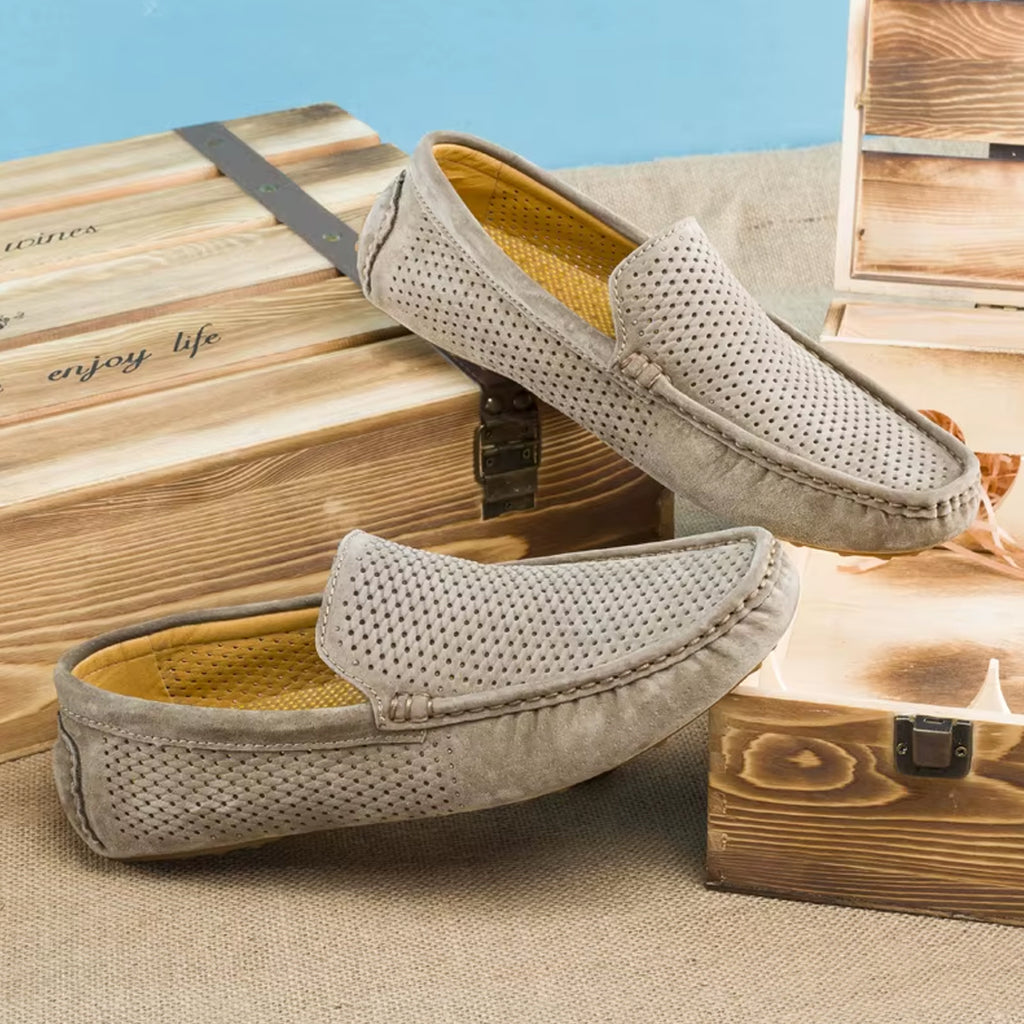 Zomerse suède loafer voor heren
