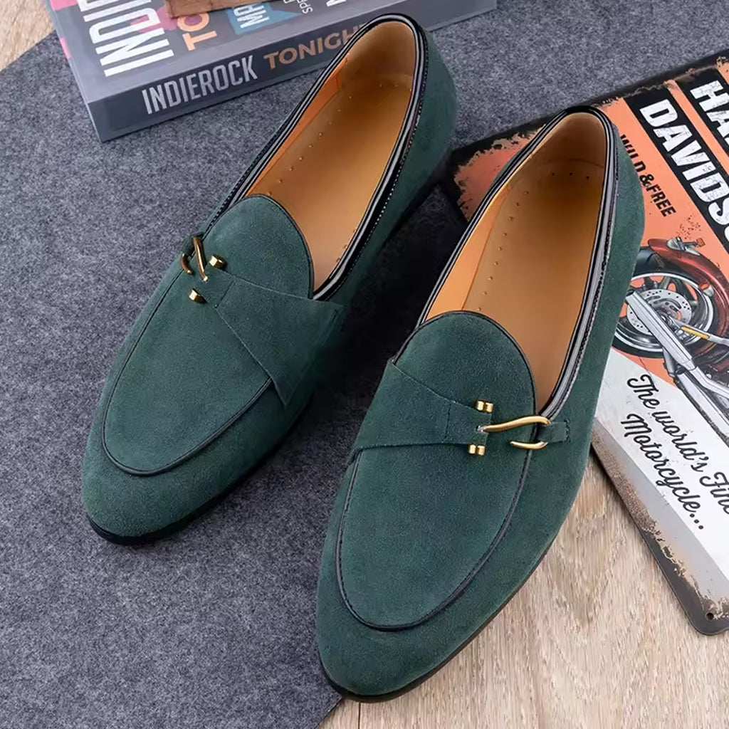 Elegante suède loafer voor heren
