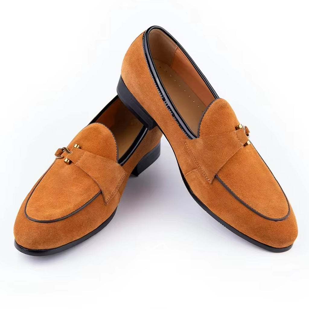 Elegante suède loafer voor heren