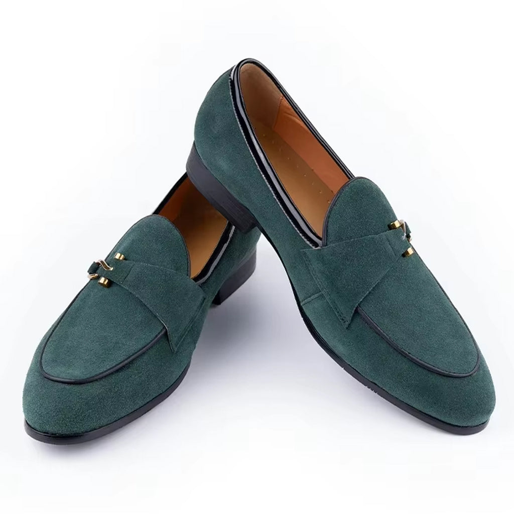 Elegante suède loafer voor heren