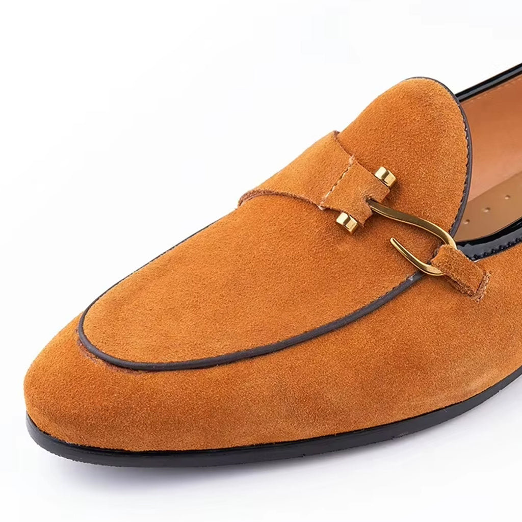 Elegante suède loafer voor heren