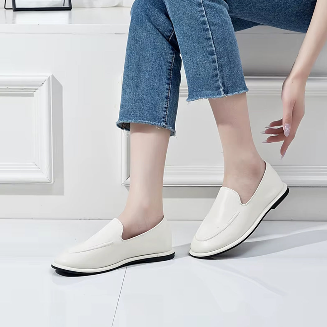 Leren loafer slipper voor dames