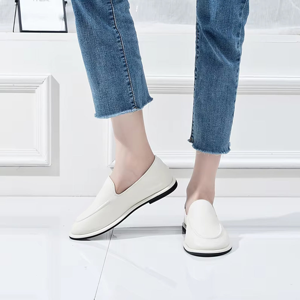 Leren loafer slipper voor dames