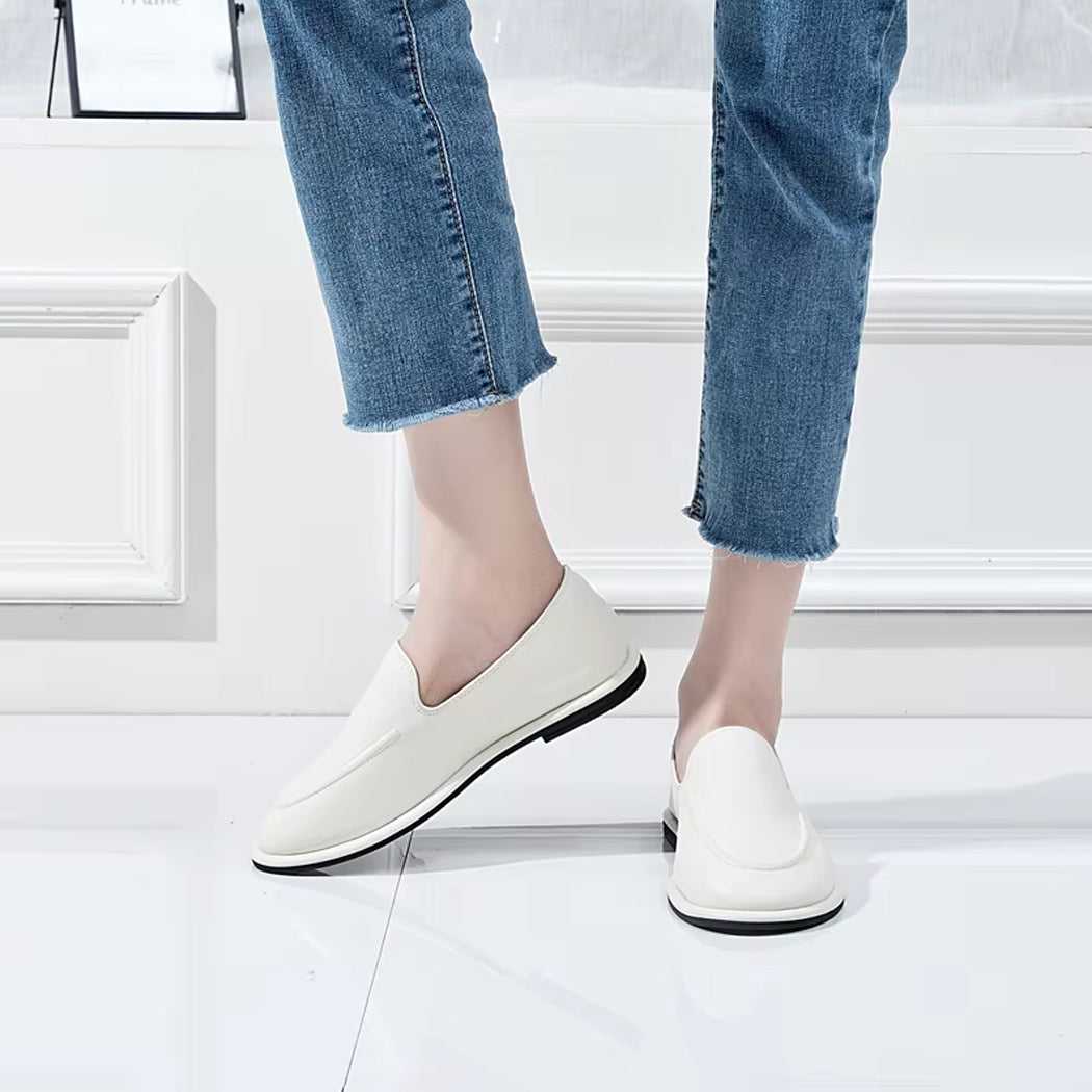 Leren loafer slipper voor dames