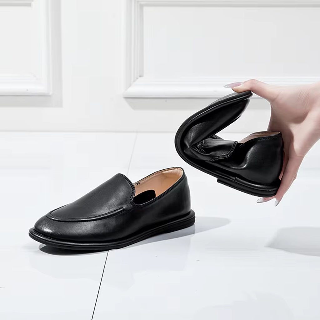 Leren loafer slipper voor dames