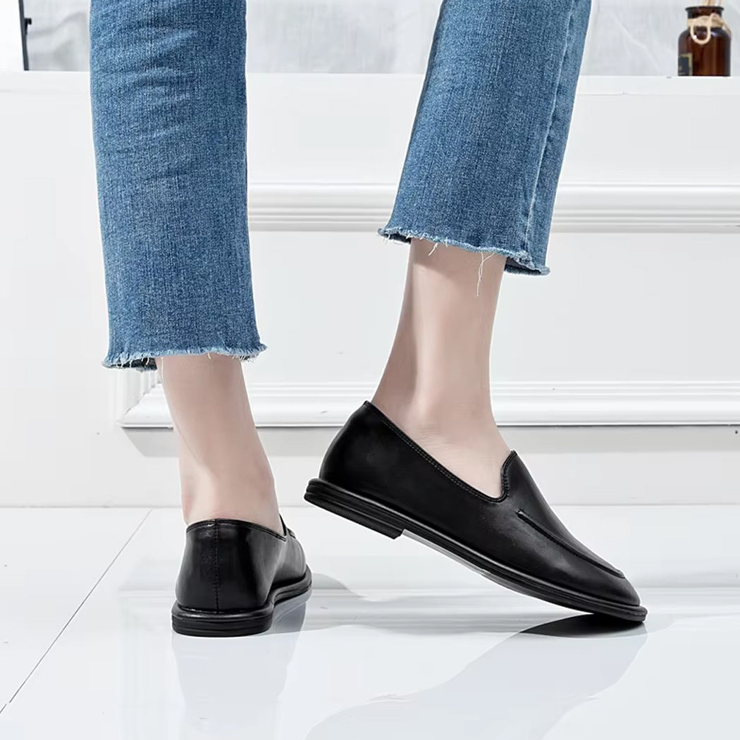 Leren loafer slipper voor dames