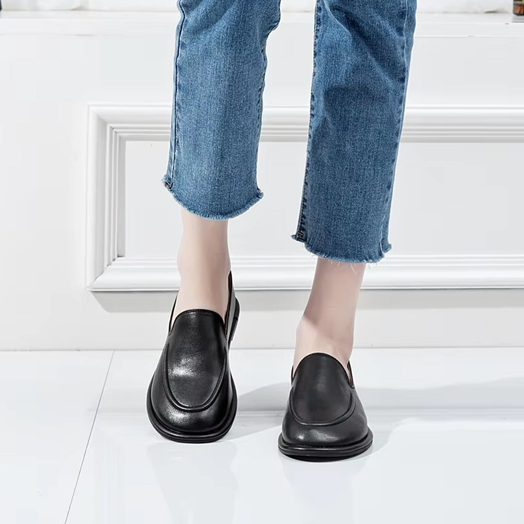 Leren loafer slipper voor dames