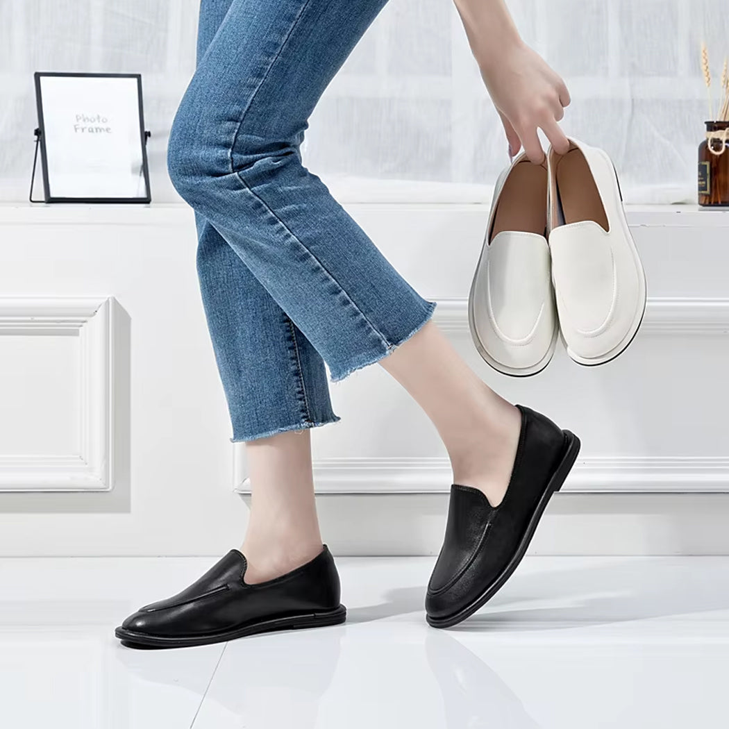 Leren loafer slipper voor dames