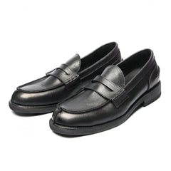 Loafers van echt leer in bruin of zwart voor heren, Zwart