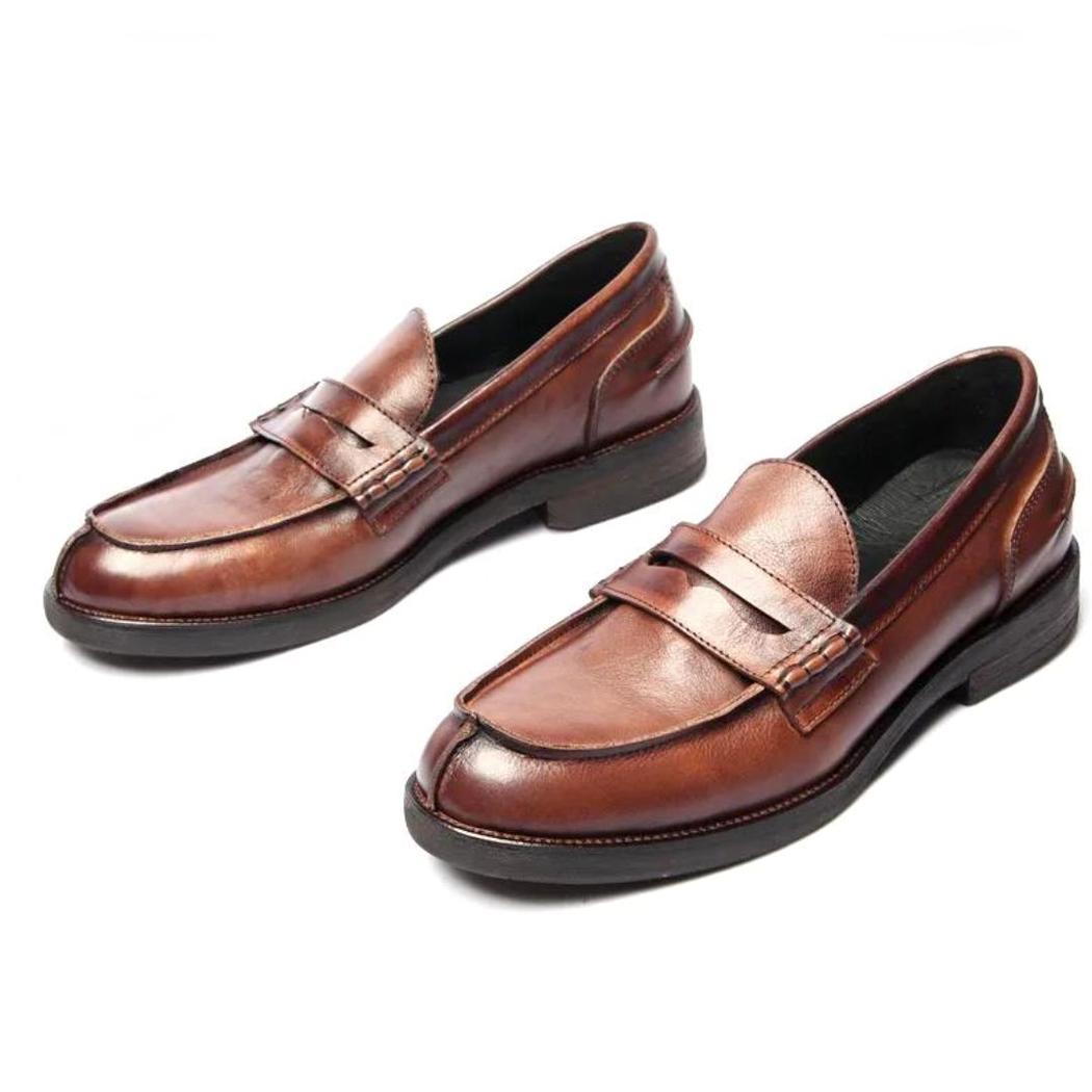 Loafers van echt leer in bruin of zwart voor heren