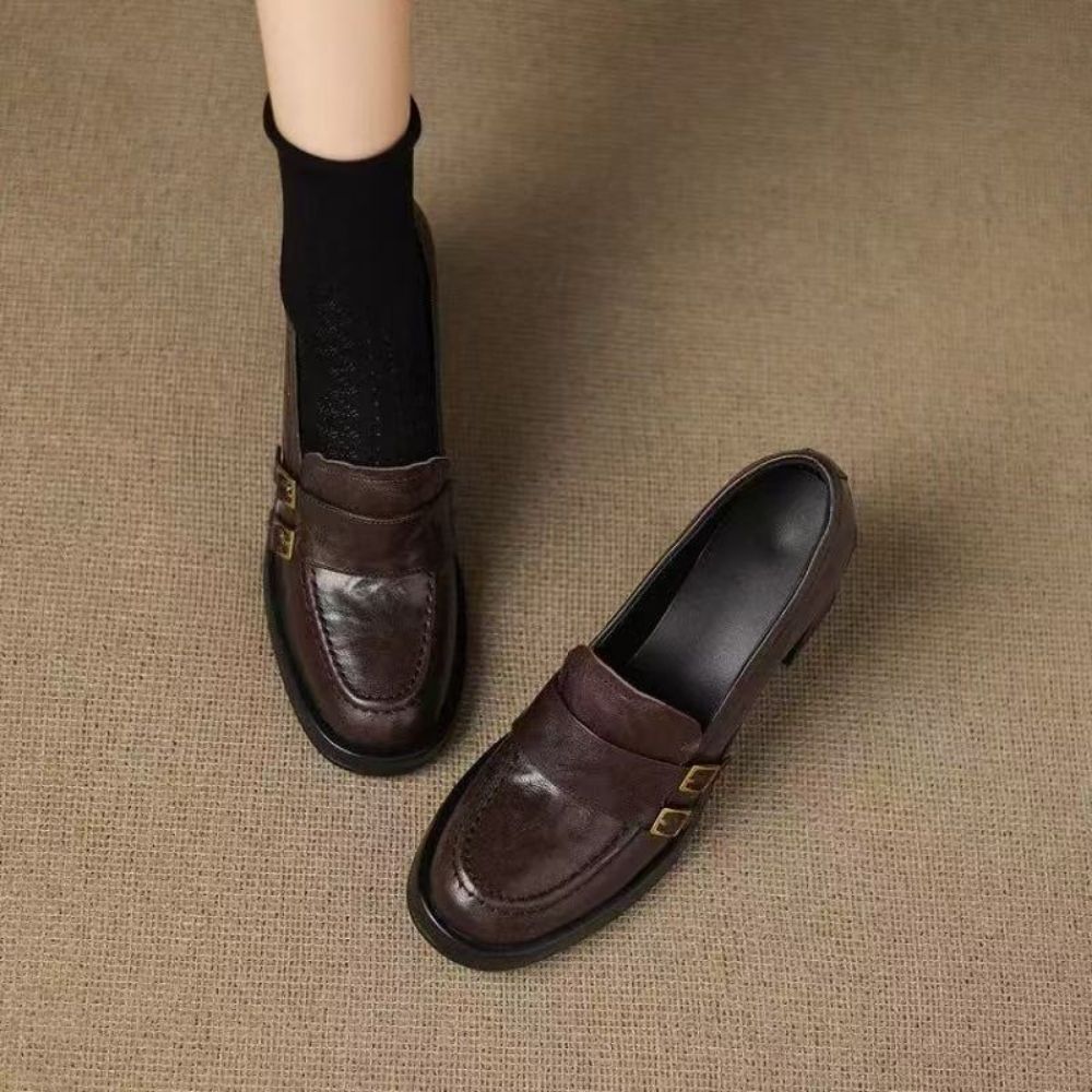 Hoge hak loafers voor dames